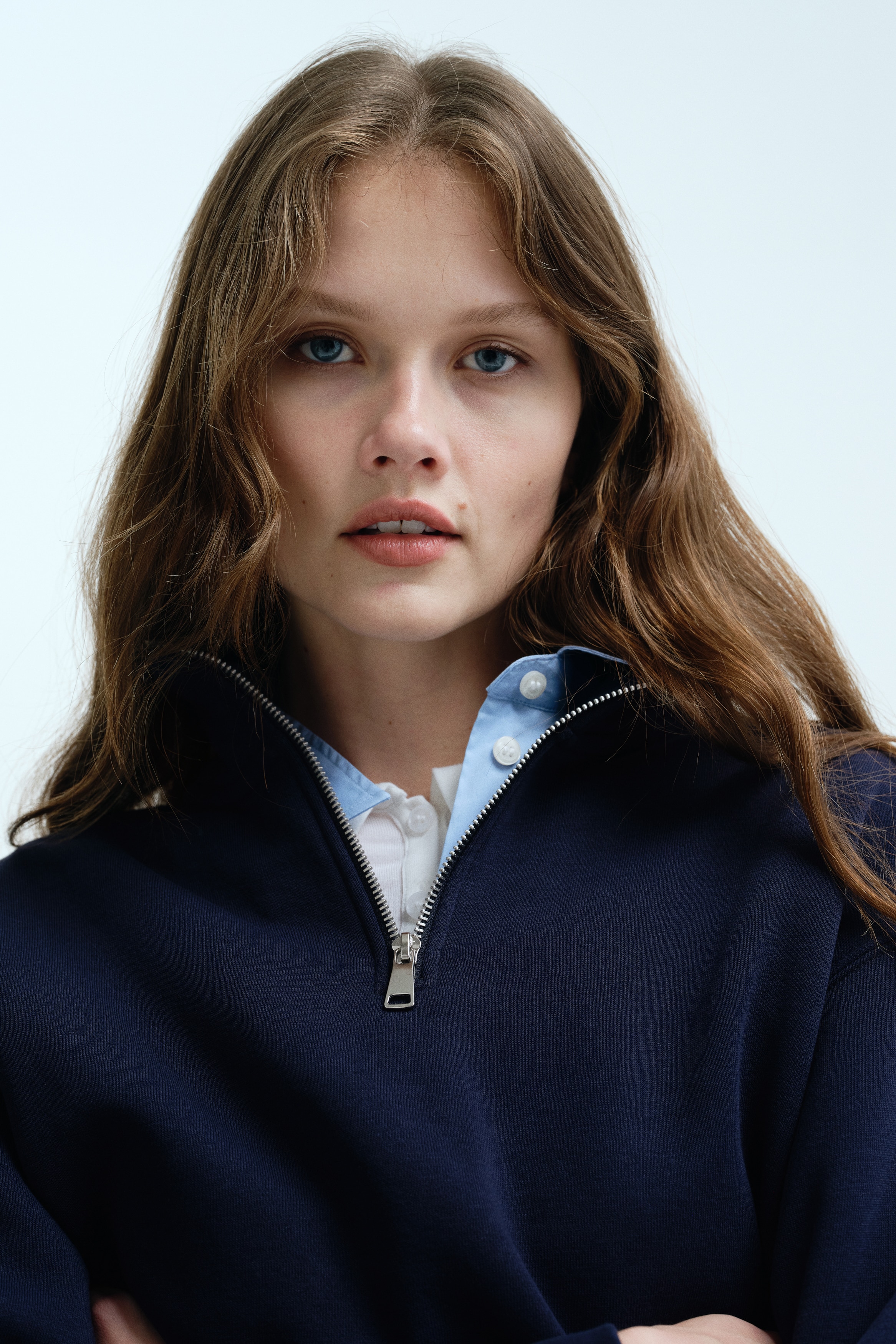 Half-Zip Sweatshirt - Navy blue - Ladies | H&M US