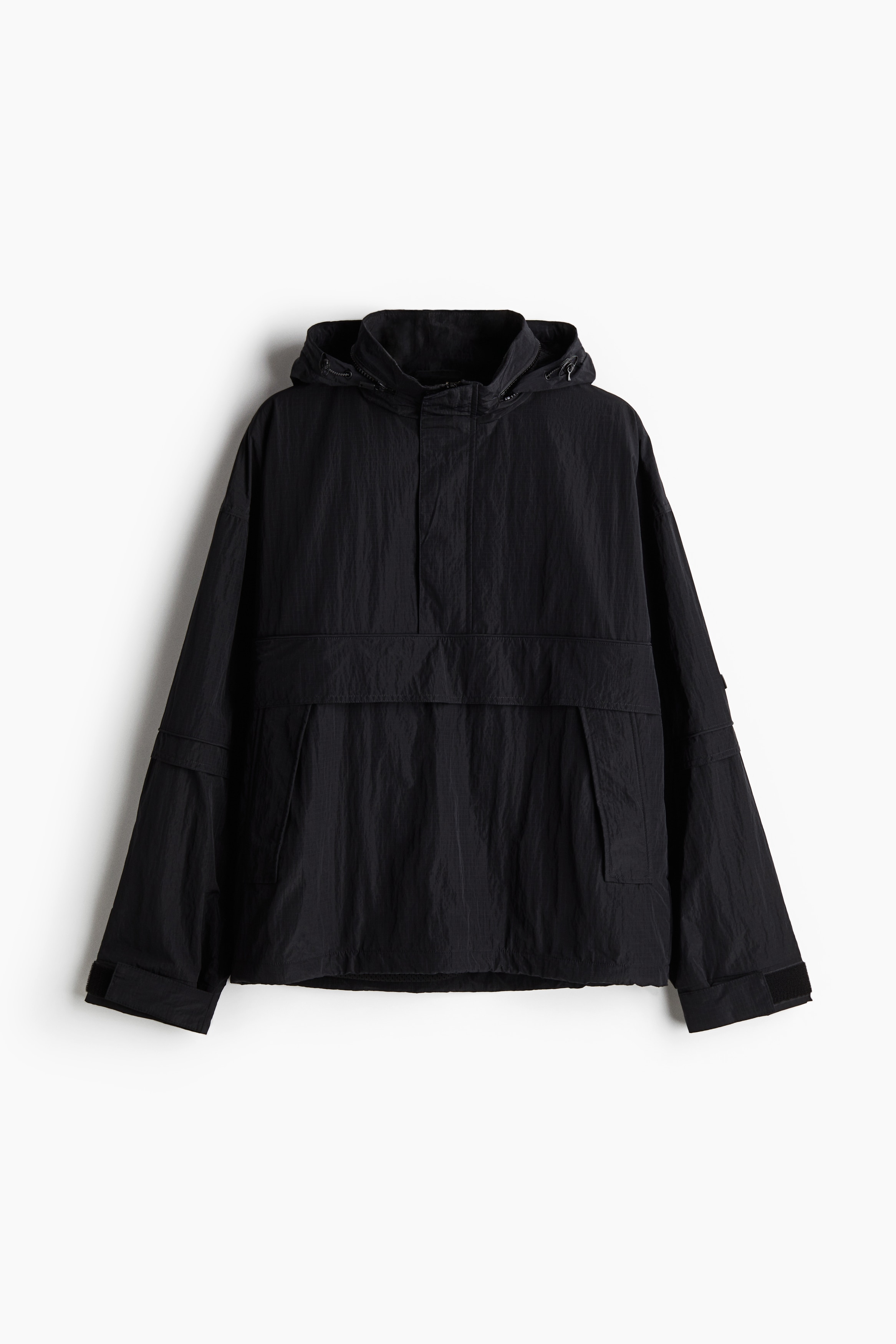 Loose Fit Sports Nylon Anorak - Black - Men | H&M US