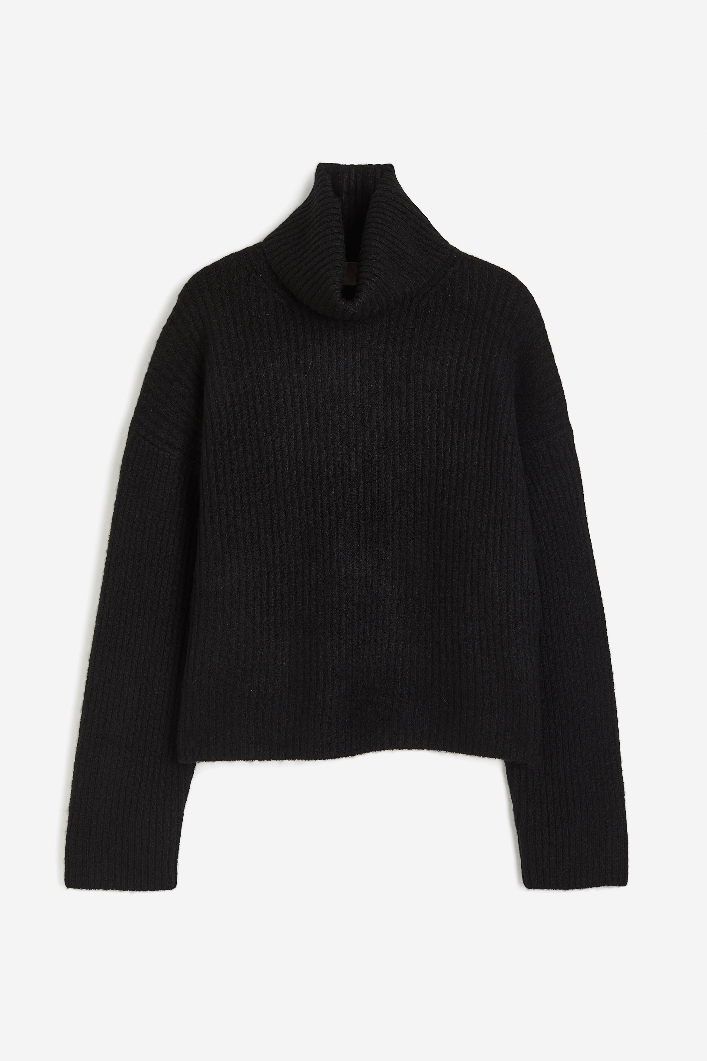Women's Black Oversized Turtleneck Sweater | H&M CA