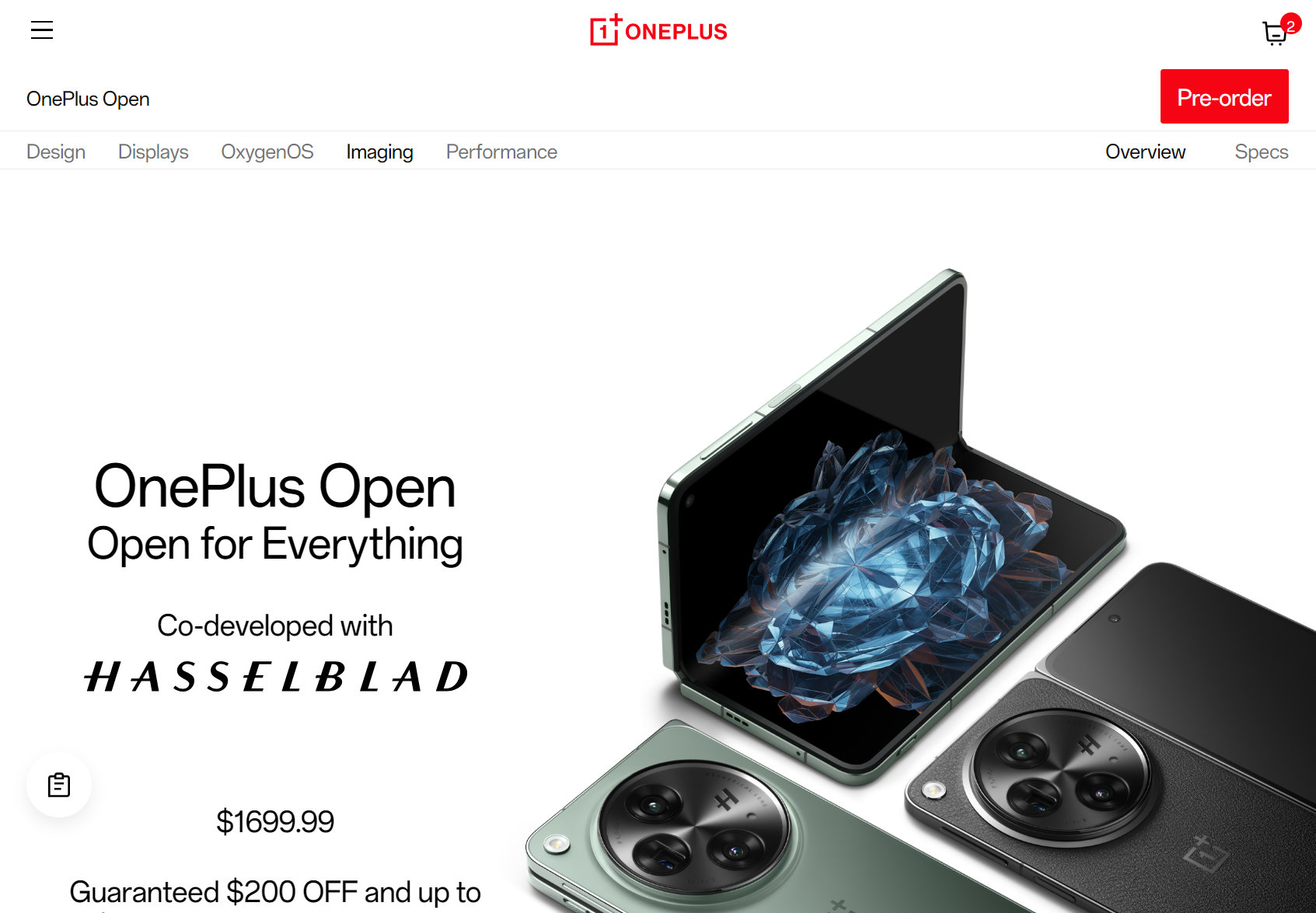 OnePlus、初の折りたたみスマホ「Open」を約25.5万円で発売へ