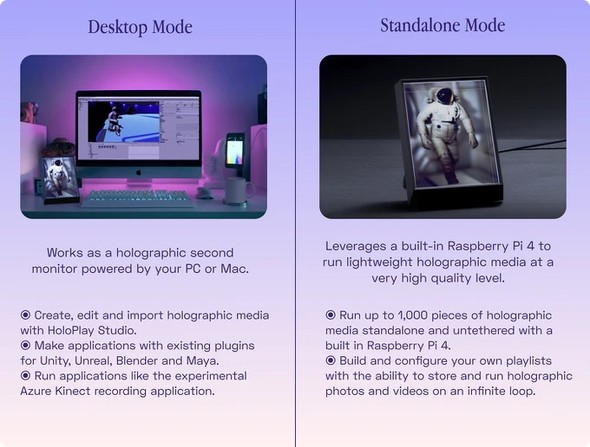 視点を変えても立体物がそこにあるように見える「Looking Glass