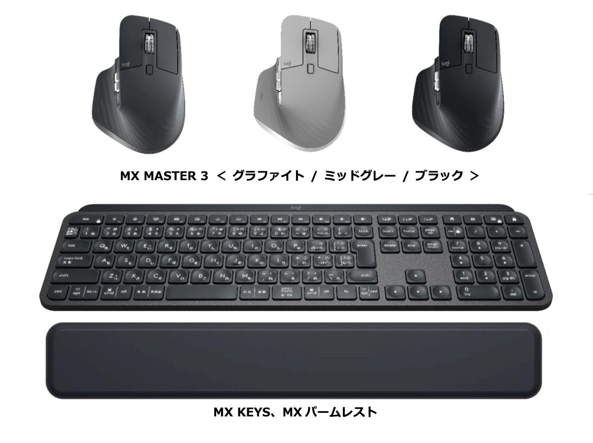 ロジクールがハイエンドマウス「MX Master 3」とキーボード「MX Keys