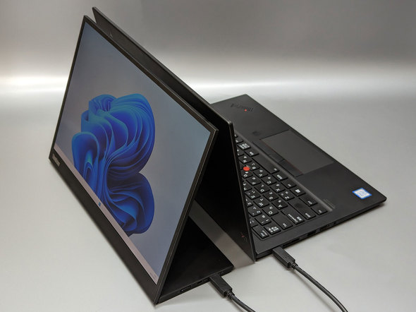 レノボの「ThinkVision M14d」は2240×1400ピクセル対応でノートPCへの