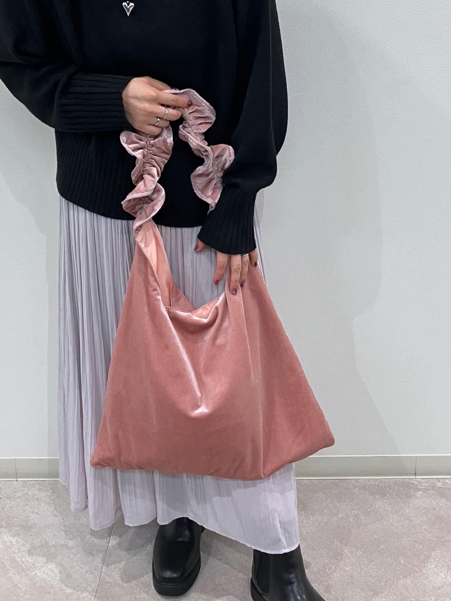 2WAY/ベロアフリルワンショルダーバッグ / ゆん / ROPÉ PICNIC ｜J