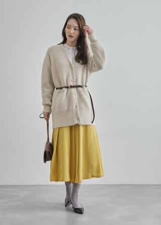 ROPÉ(ロペ) / フォックスウール片畦パールボタンカーディガン