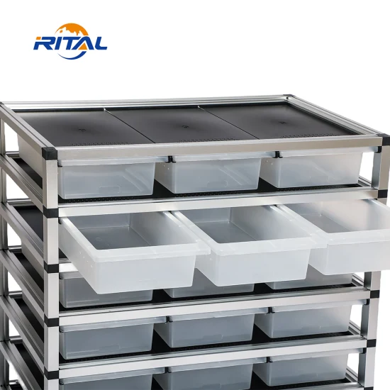 爬虫類用ヘビラック、ヘビ繁殖ラック、プラスチック製PPタブ、金属製