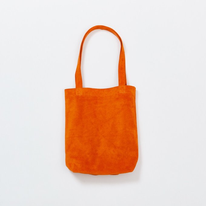 送料無料】 レザートートバッグ オレンジ S ｜ レディース メンズ 豚革