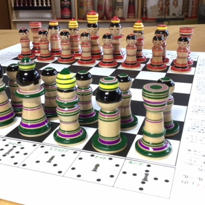 こけス 定番セット 駒 は こけし でルールは チェス のコラボ商品