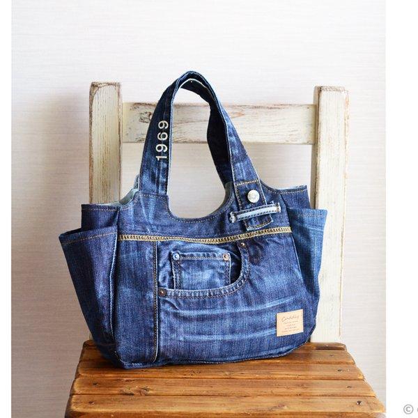 デニムリメイク＊サイドポケットトートバッグ：11 - Eines Tages
