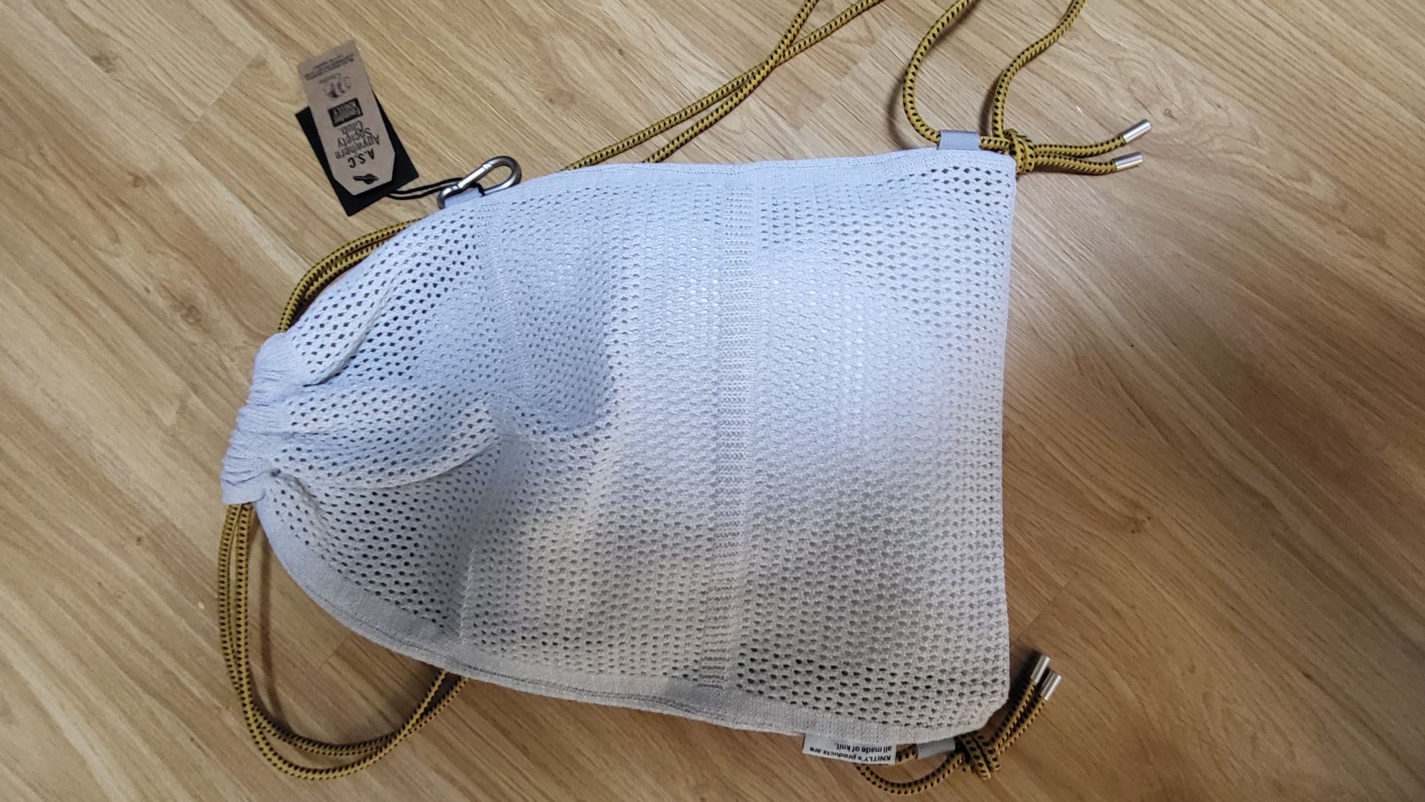 MUSINSA公式 | KNITLY ネットロープニットバックパック_ライトグレー