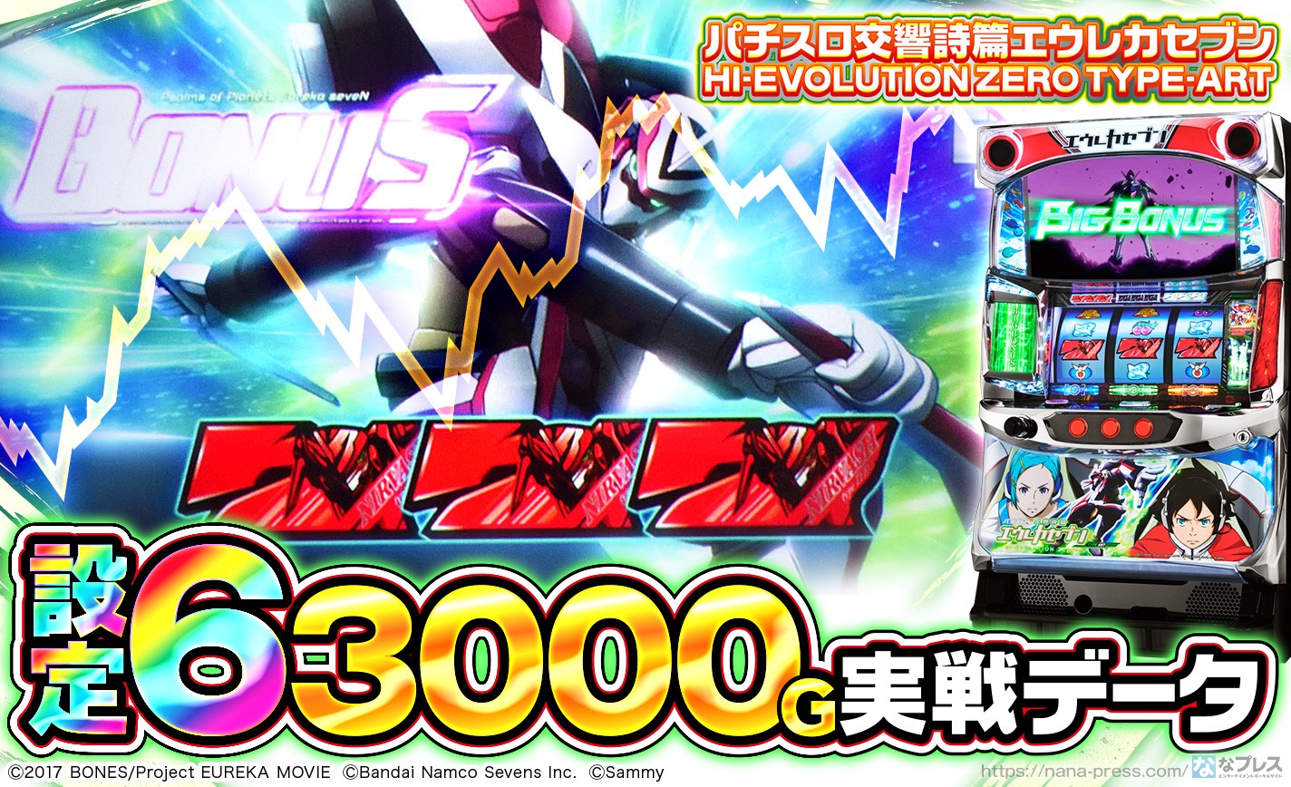 パチスロ交響詩篇エウレカセブンHI-EVOLUTION ZERO TYPE-ART】設定6の