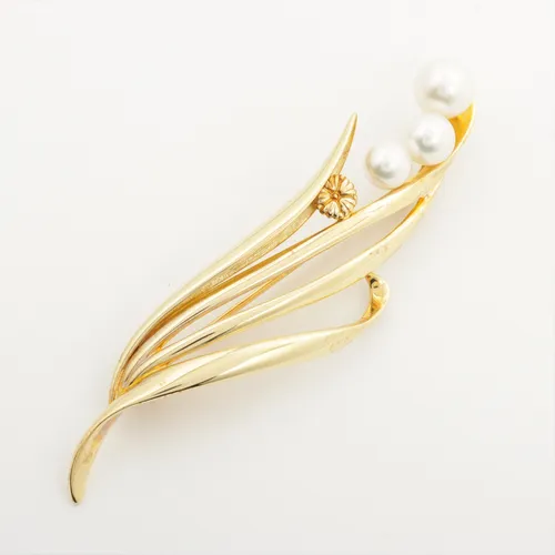 ミキモト パール ブローチ K18(YG) ABランクの買取実績価格