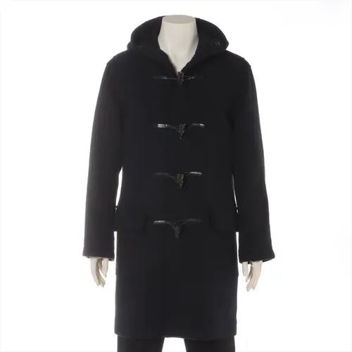 デンハム ウール×ナイロン ダッフルコート フリーサイズ ネイビー AB