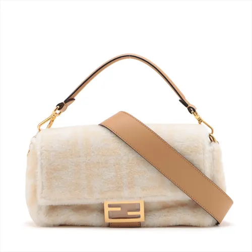 フェンディ マンマバケット フェイクファー 2WAYショルダーバッグ