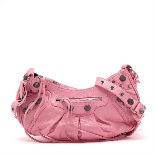 バレンシアガ ルカゴール レザー ショルダーバッグ ピンク ABランク