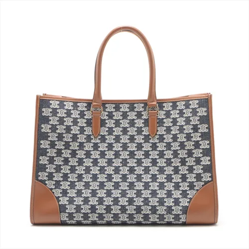 セリーヌ トリオンフ ホリゾンタルカバ キャンバス×レザー トート