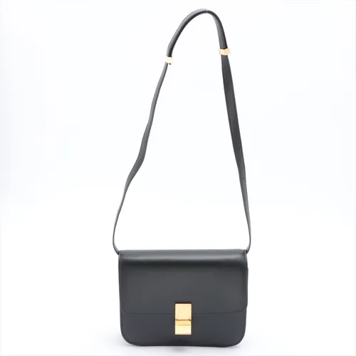 セリーヌ クラシックボックス レザー ショルダーバッグ ブラック AB