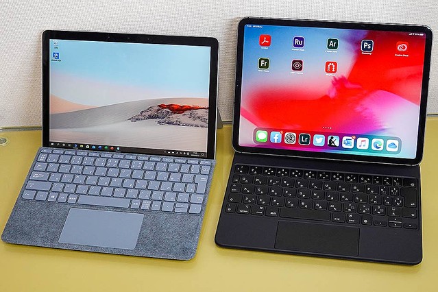 Surface Go 2とiPad Pro、純正キーボードが使いやすいのはどっちだ