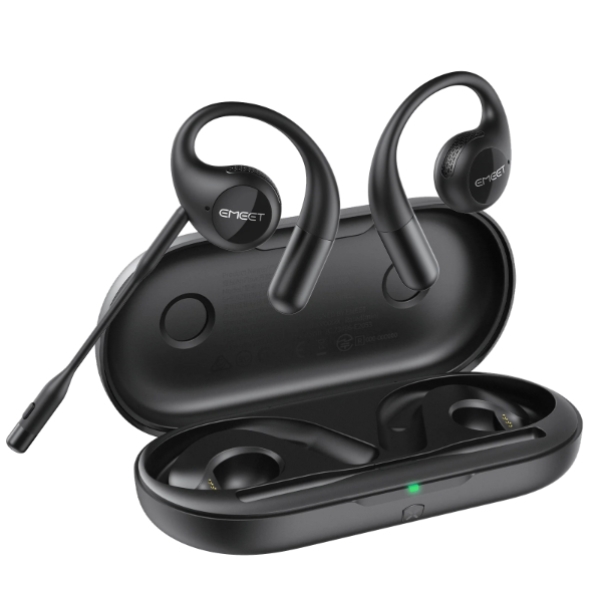EMEET EMEET AirFlow ワイヤレスオープンイヤー型イヤホン E2053 黒