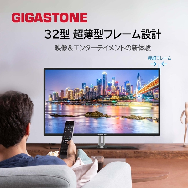 Gigastone IPS液晶モニター 31.5型/1920×1080/HDMI・VGA入力端子