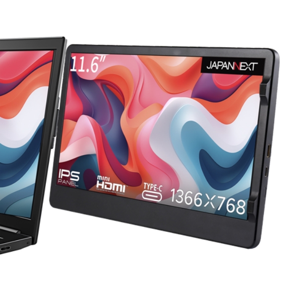JAPANNEXT 液晶ディスプレイ 11.6型/1366×768/miniHDMI×1、USB Type-C