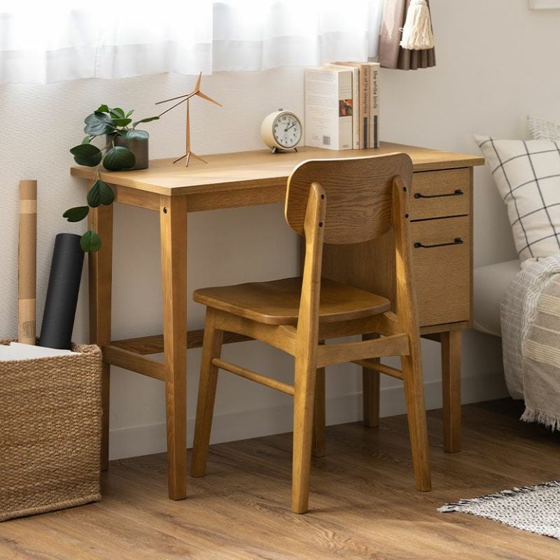 送料無料】 デスクチェアセット 2点 デスク(幅900mm)+チェア(板座) ラ