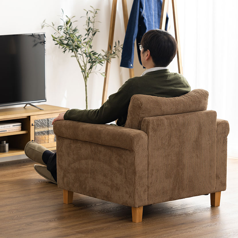 送料無料】 市場 1人掛け コーデュロイ ソファ 充電ポート(コンセント