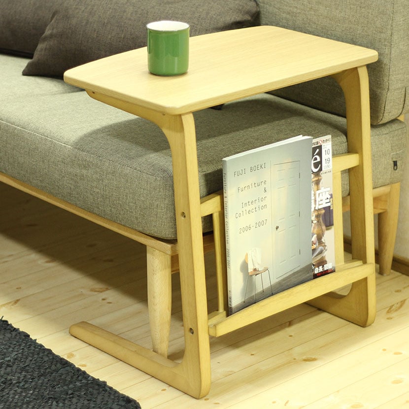 送料無料】 サイドテーブル マガジンラック付き ルレーヴェ サイド