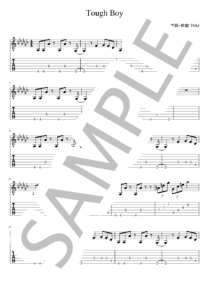 楽譜】TOUGH BOY / TOM☆CAT トムキャット / TOM☆CAT (エレキギター