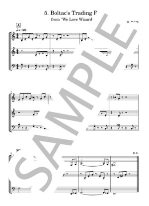 楽譜】”We Love Wizardry”よりギルガメッシュの酒場 / 羽田 健太郎