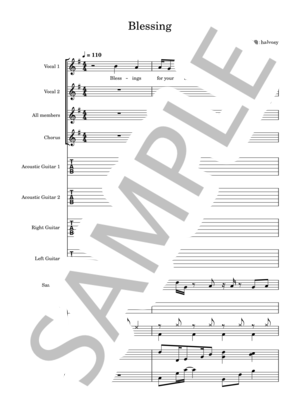 楽譜】Blessing / halyosy (バンドスコア / 中〜上級) - Piascore 楽譜