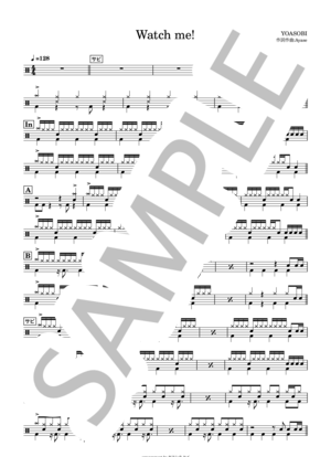 楽譜】Runner かんたんバージョン / 爆風スランプ (ドラム / 初〜中級