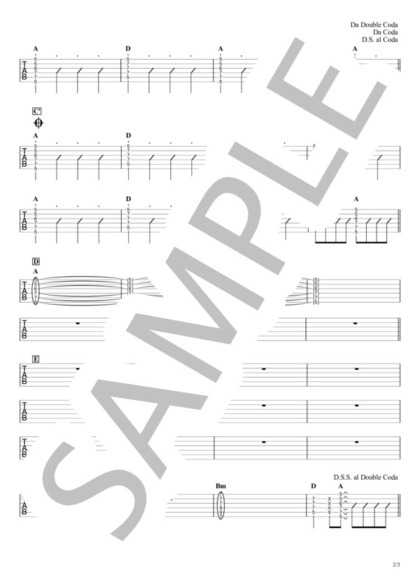 楽譜】TRAIN-TRAIN / ギタータブ譜｜ざっくり完コピVer. / THE BLUE