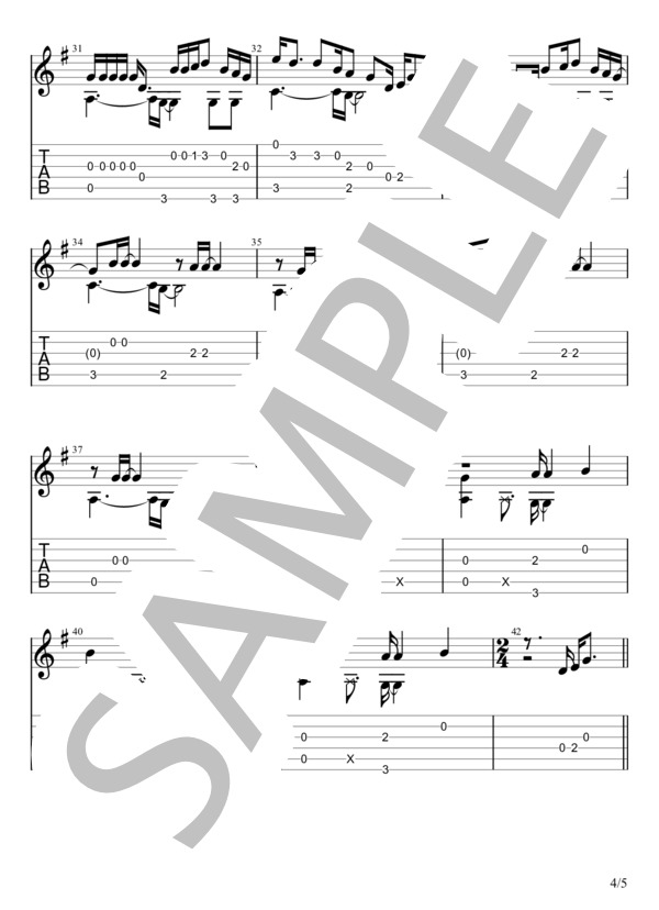 楽譜】napori / Vaundy (ギターソロ / 初〜中級) - Piascore 楽譜ストア