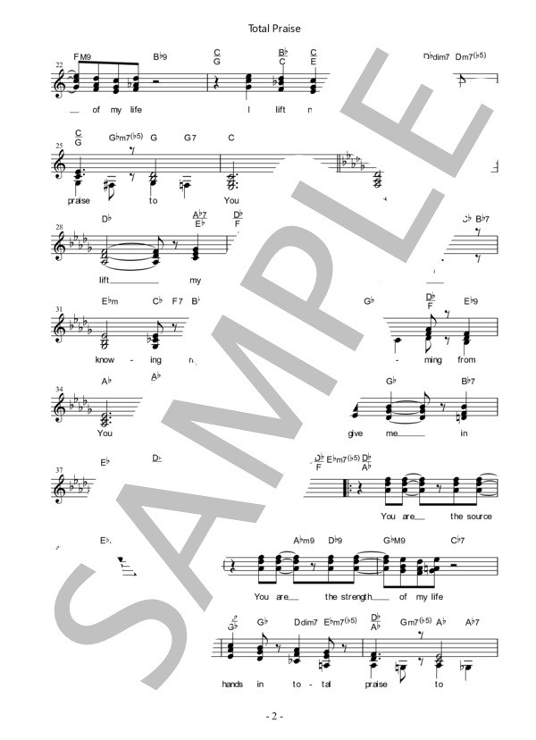 楽譜】Total Praise / Richard・Smallwood (ゴスペル / 初〜中級