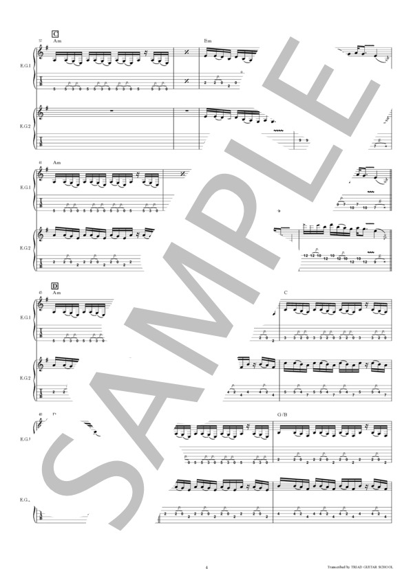 楽譜】Technical Difficulties / ギタースコア TAB譜 / RACER X