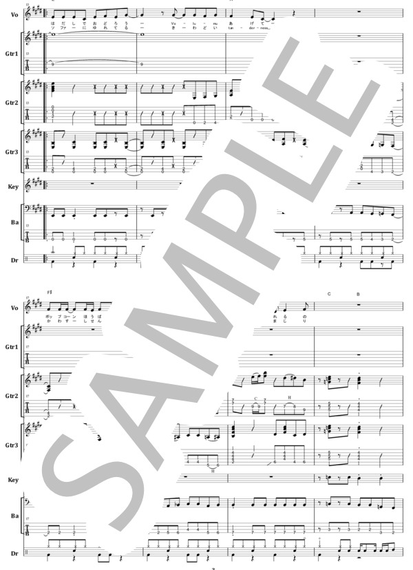 楽譜】Sweet Emotion / 相川七瀬 バンドスコア from68 / 織田 哲郎