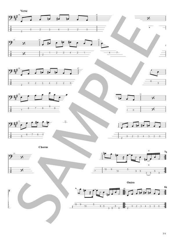 楽譜】TATTOO / 中森 明菜 (エレキベース / 中級) - Piascore 楽譜ストア