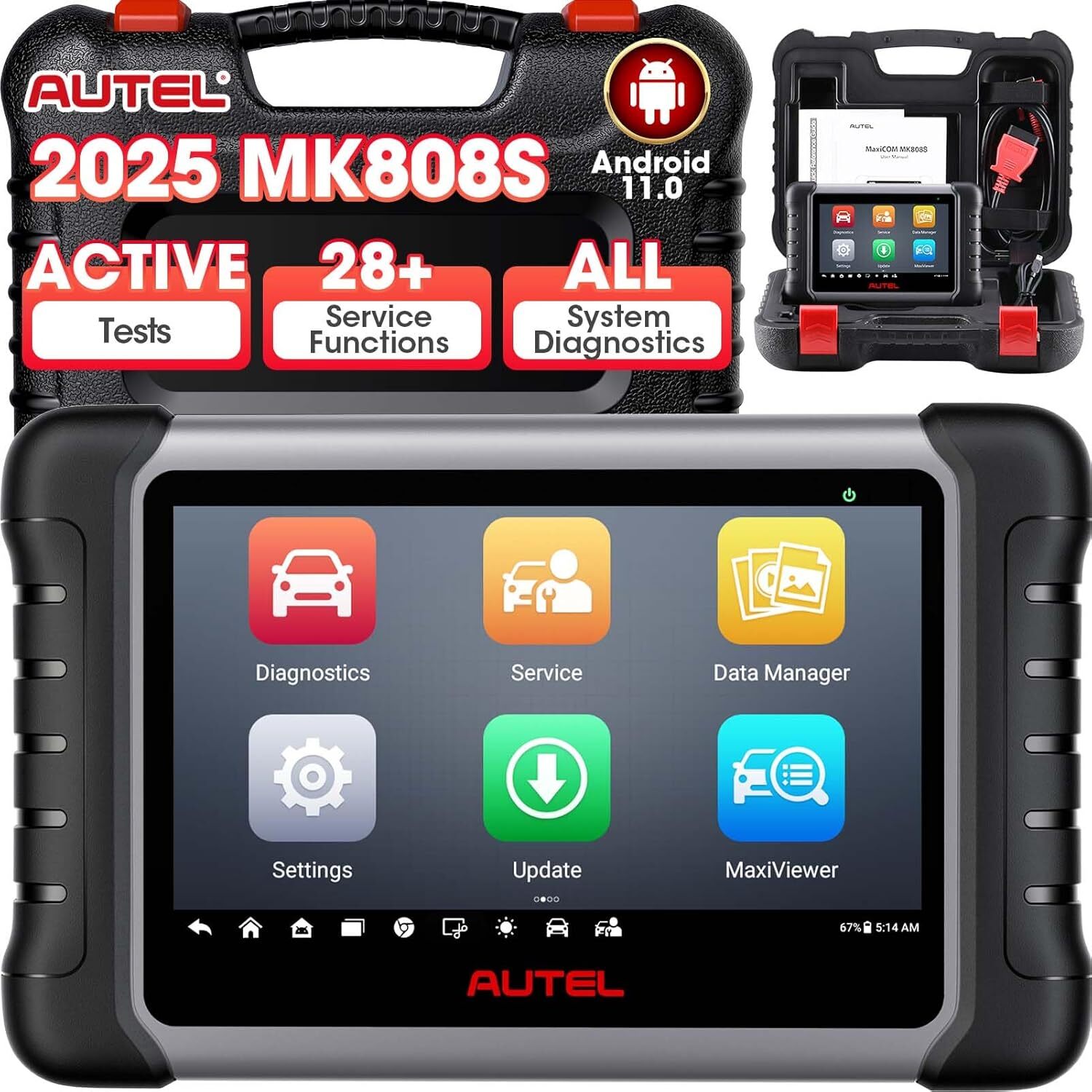 2025 Autel MaxiCOM MK808S Bidirectional Car Diagnostic Scanner