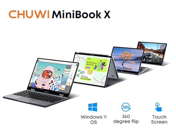 CHUW MiniBook X Touchscreen Laptop Intel N100 12GB 512GB SSD