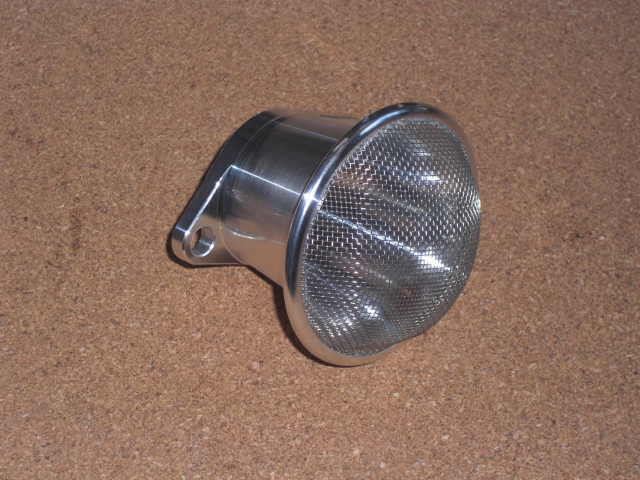 321-50-50 アルミ削り出しエァファンネル（ネット付き）長さ50mm