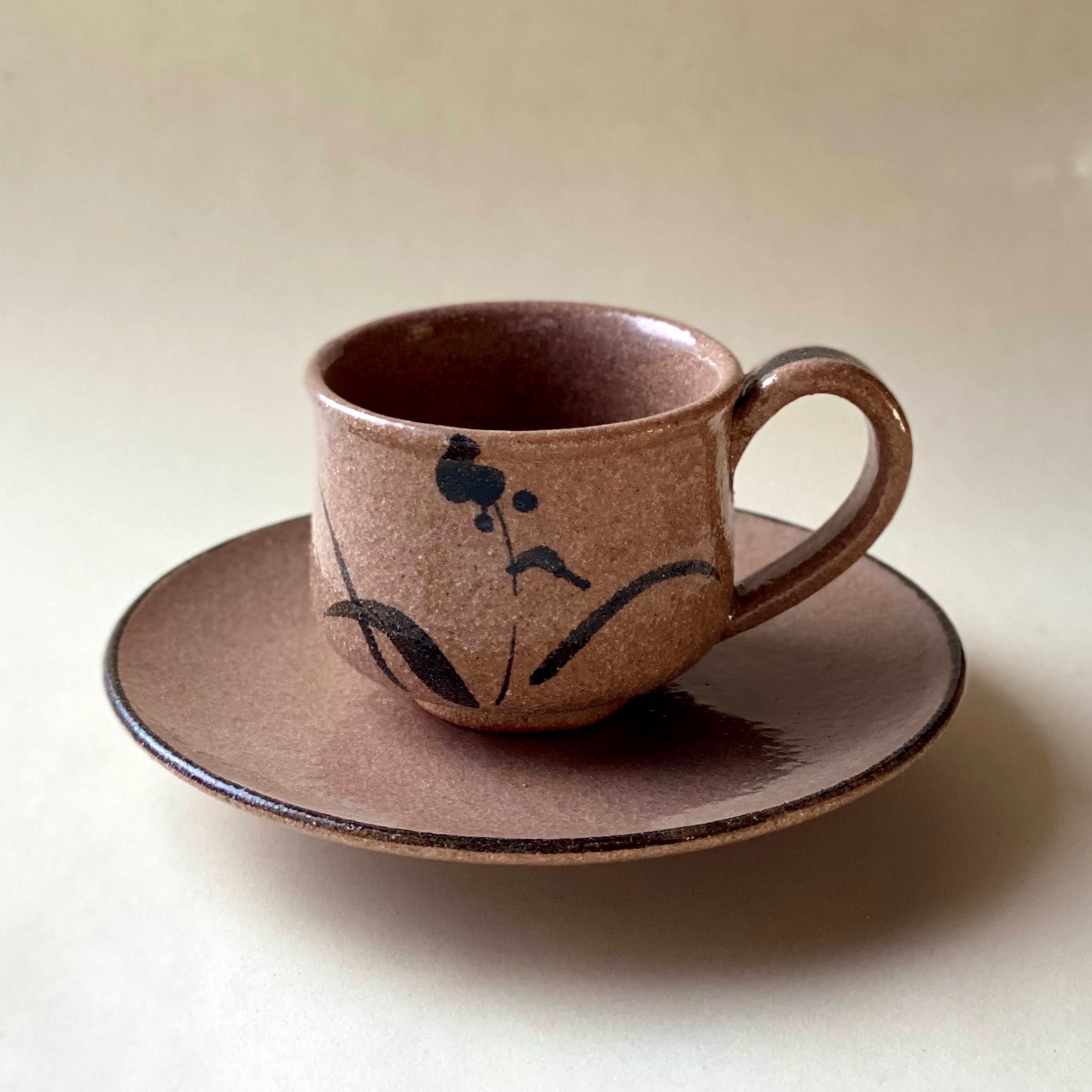 絵唐津カップ＆ソーサー | 鏡山窯オンラインショップ