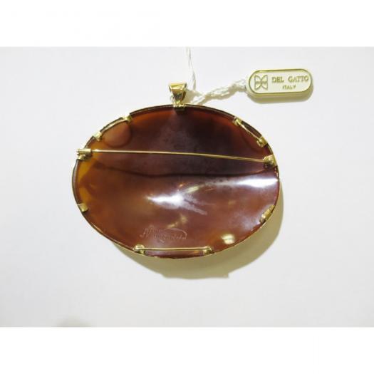 有名マイスター チロ・アメンドーラ作 K18台シェルカメオ ペンダント