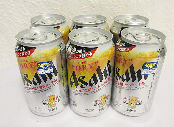 アサヒスーパードライ 生ジョッキ缶（340ml×6缶入り）販売-近藤印高知