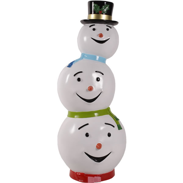楽天市場】トリプルヘッドスノーマン 雪だるま 大きい オブジェ H164cm