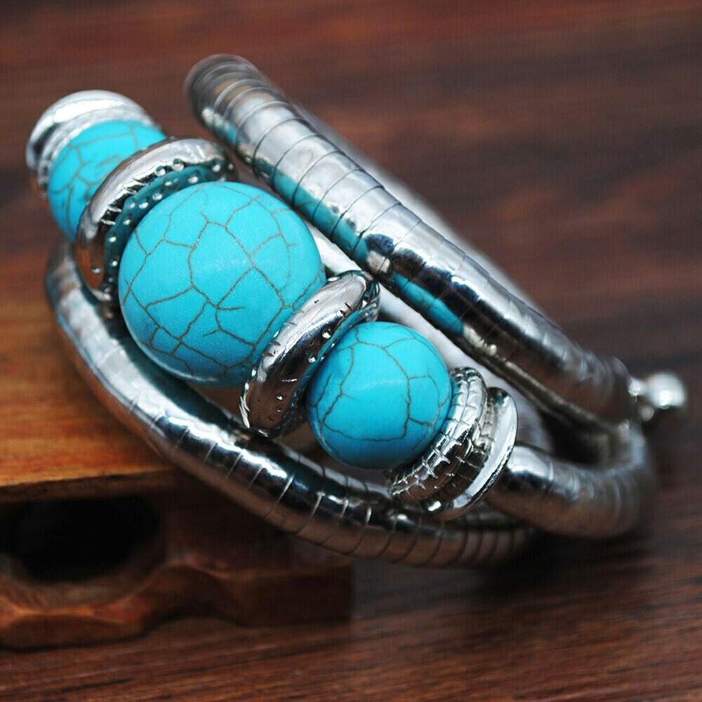 楽天市場】ターコイズラップバングル（アイダホ） トルコ石 天然石