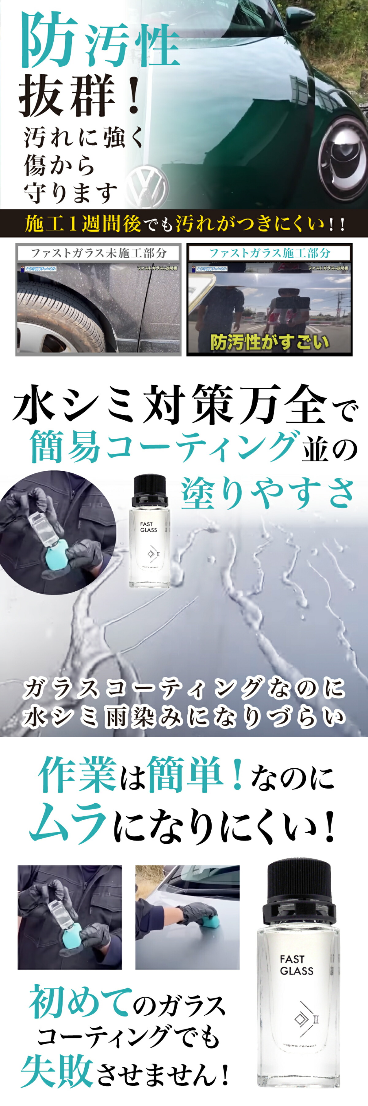 楽天市場】【ながら洗車】 ファストガラス BASEセット 『DIY決定版 2
