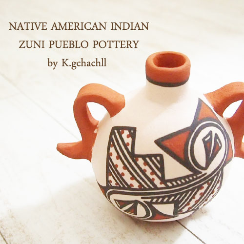 アメリカン インディアン ポタリー 壺Native American indian ZUNI