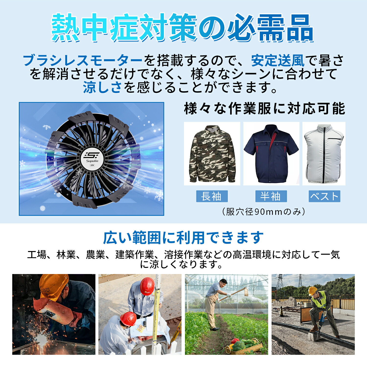 楽天市場】✨2026最新✨【楽天1位】ファン付きウェア用 12V 19V 25V