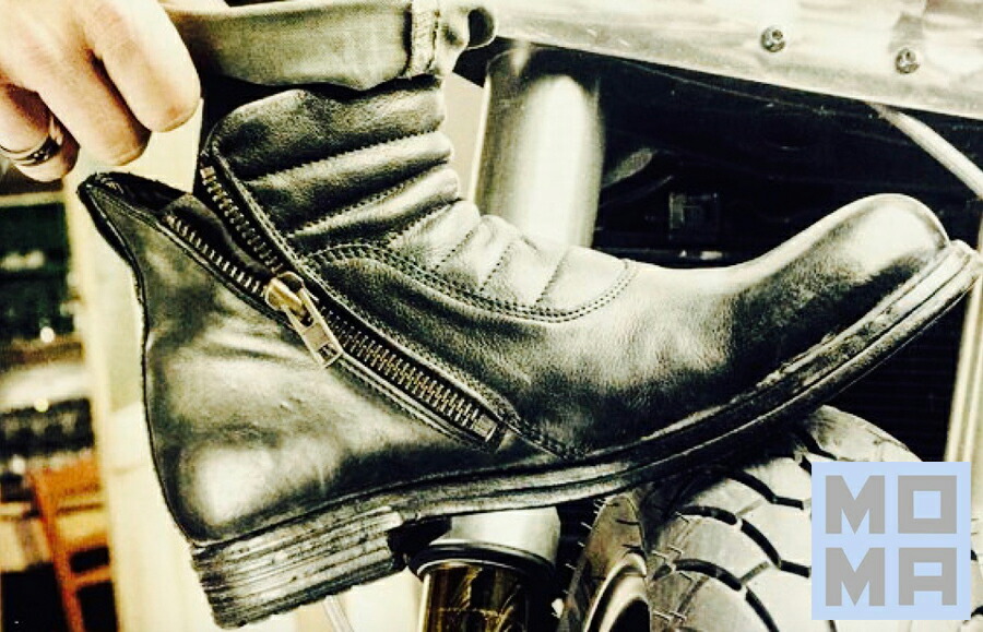 【MOMA】サイドジップブーツ ダークブラウン 42 イタリア製 楽天市場】MOMA [モマ]サイドジップローヒールレザーショートブーツ22A